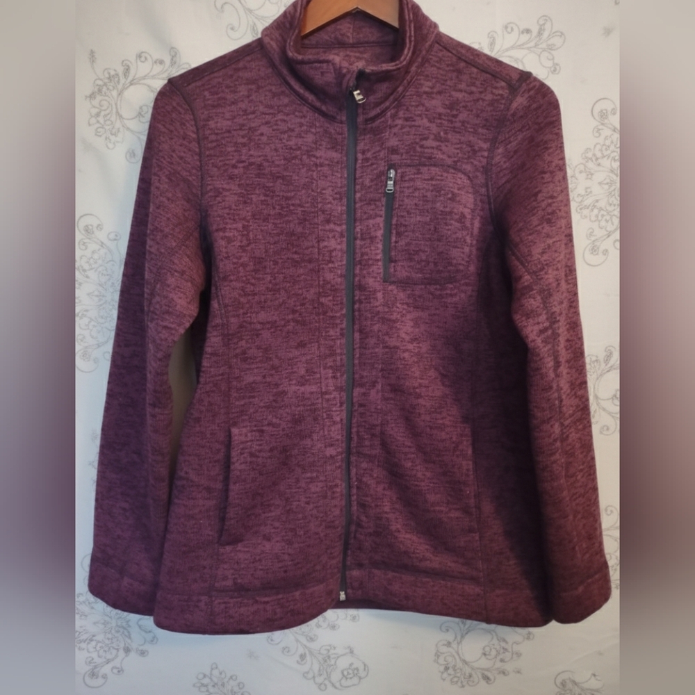 Marc New York Performance Women's Heathered Full Zip Sweater Fleece Jacket
